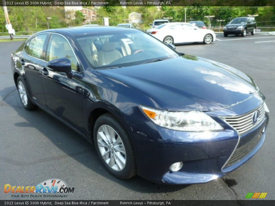 2013 Lexus ES 300h Hybrid Deep Sea Blue Mica / Parchment Photo #6