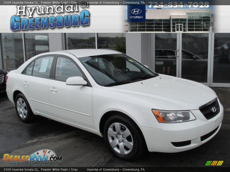 2006 Hyundai Sonata GL Powder White Pearl / Gray Photo #1