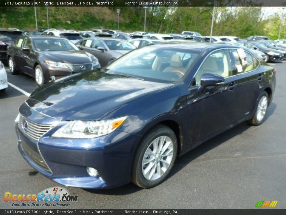 2013 Lexus ES 300h Hybrid Deep Sea Blue Mica / Parchment Photo #8