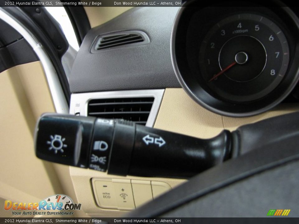 2012 Hyundai Elantra GLS Shimmering White / Beige Photo #17