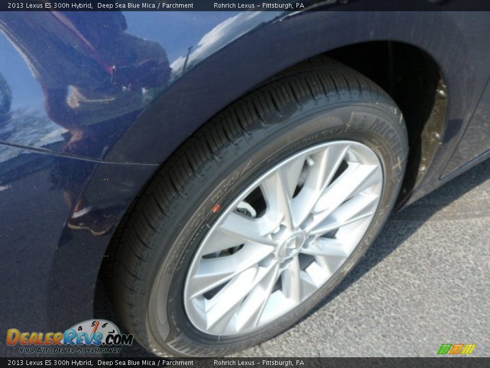 2013 Lexus ES 300h Hybrid Deep Sea Blue Mica / Parchment Photo #9