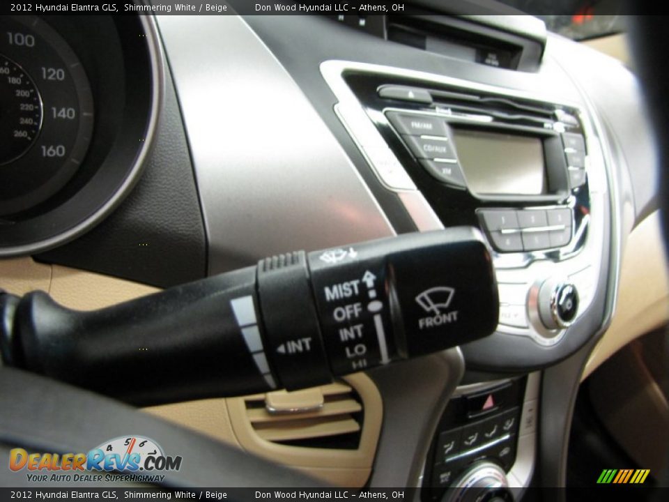 2012 Hyundai Elantra GLS Shimmering White / Beige Photo #18