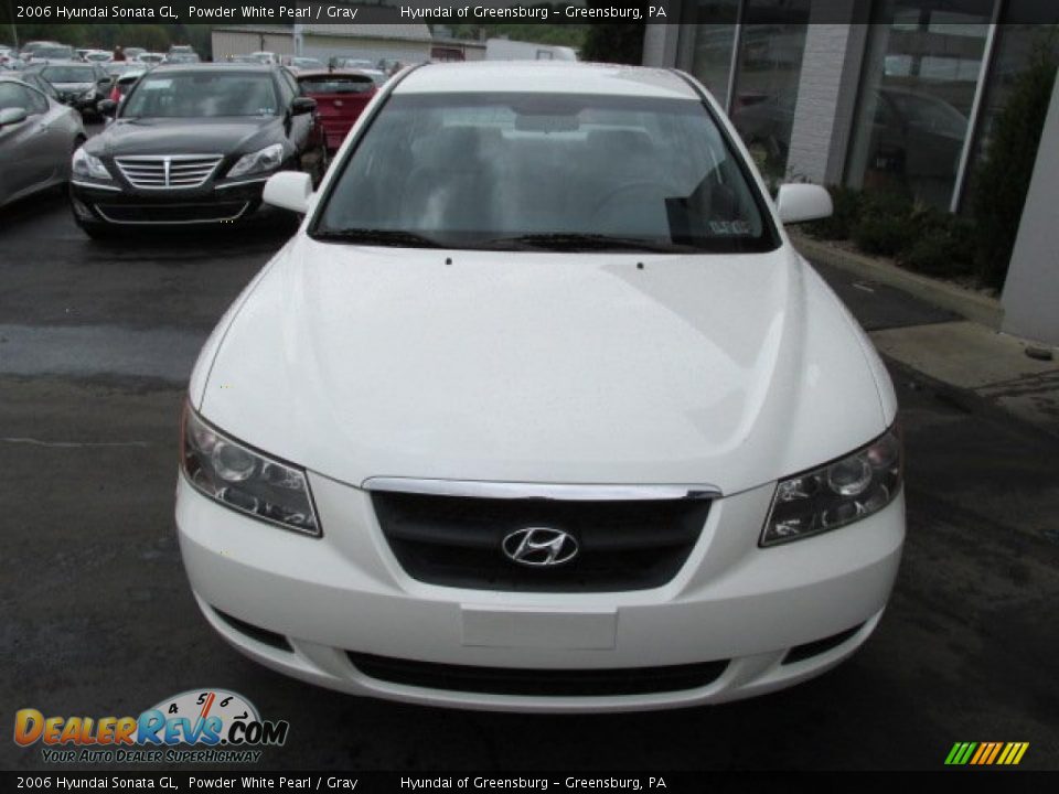 2006 Hyundai Sonata GL Powder White Pearl / Gray Photo #4