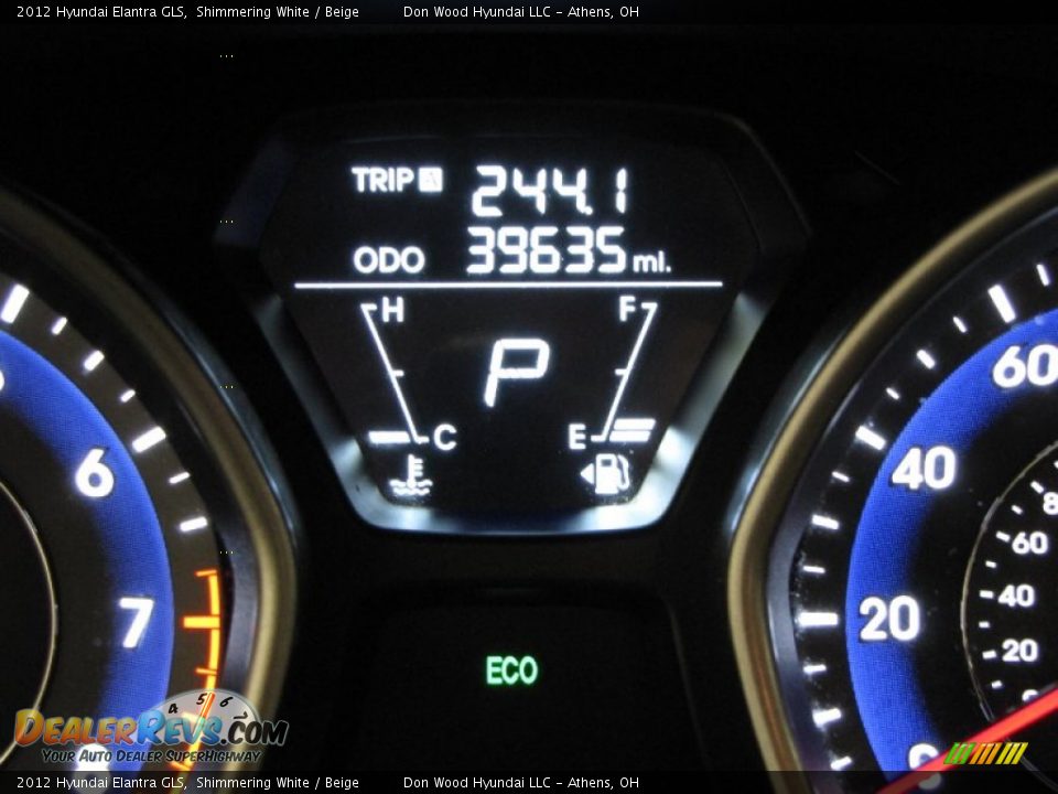 2012 Hyundai Elantra GLS Shimmering White / Beige Photo #20