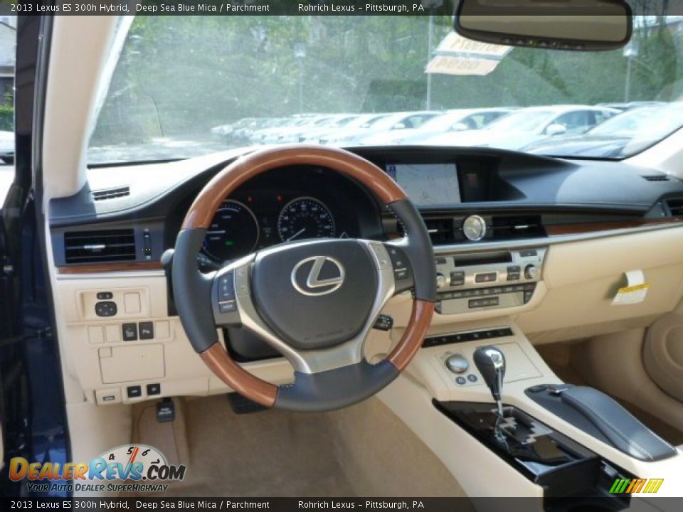 2013 Lexus ES 300h Hybrid Deep Sea Blue Mica / Parchment Photo #12