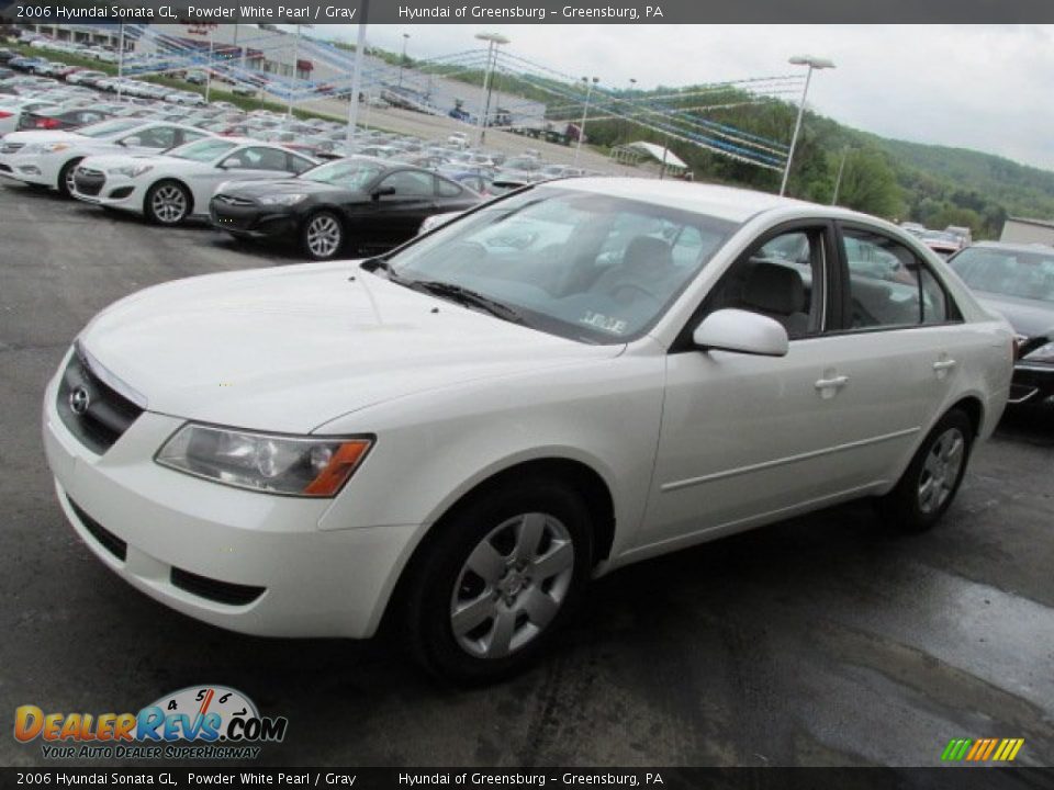 2006 Hyundai Sonata GL Powder White Pearl / Gray Photo #5