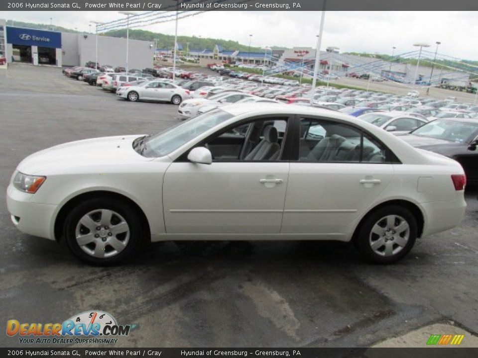 2006 Hyundai Sonata GL Powder White Pearl / Gray Photo #6