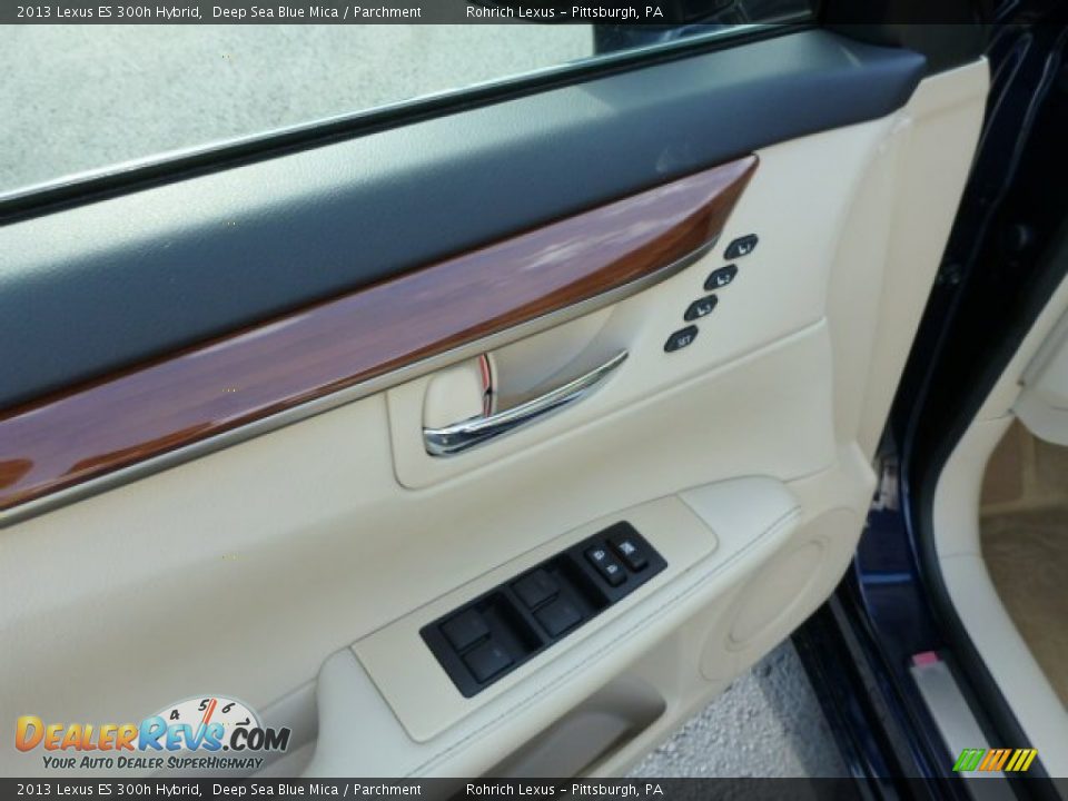 2013 Lexus ES 300h Hybrid Deep Sea Blue Mica / Parchment Photo #14