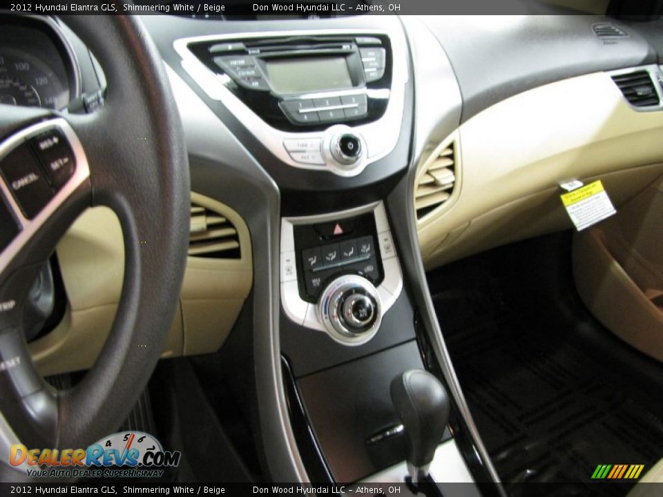 2012 Hyundai Elantra GLS Shimmering White / Beige Photo #22