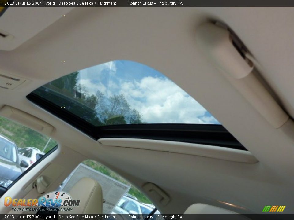 2013 Lexus ES 300h Hybrid Deep Sea Blue Mica / Parchment Photo #15