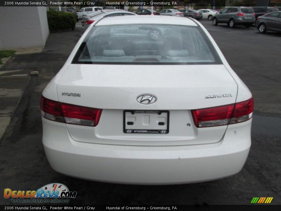 2006 Hyundai Sonata GL Powder White Pearl / Gray Photo #8