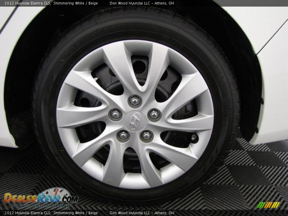 2012 Hyundai Elantra GLS Shimmering White / Beige Photo #23
