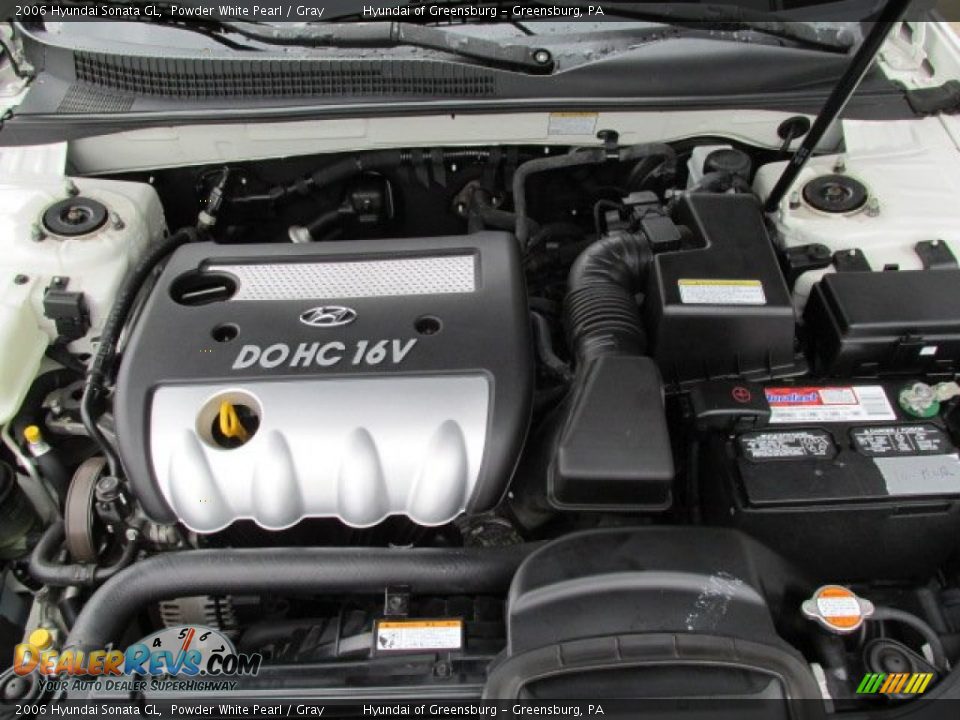2006 Hyundai Sonata GL Powder White Pearl / Gray Photo #9