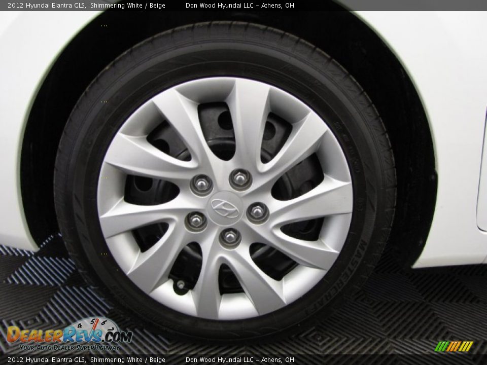 2012 Hyundai Elantra GLS Shimmering White / Beige Photo #24