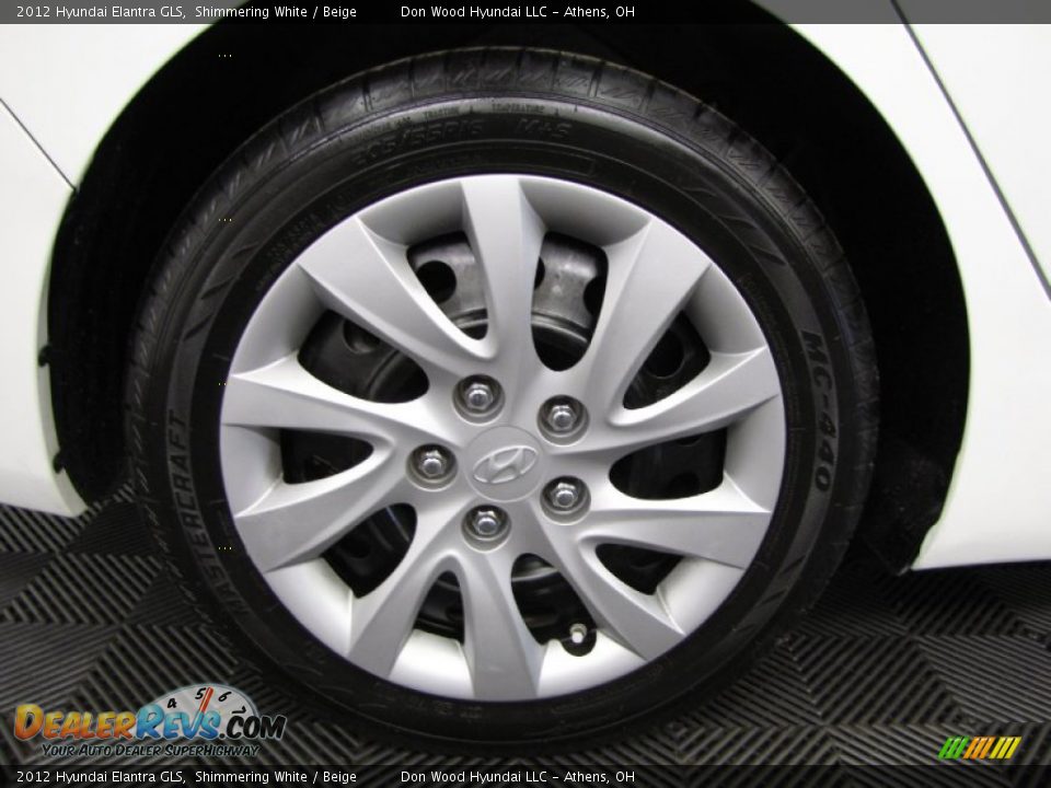 2012 Hyundai Elantra GLS Shimmering White / Beige Photo #25