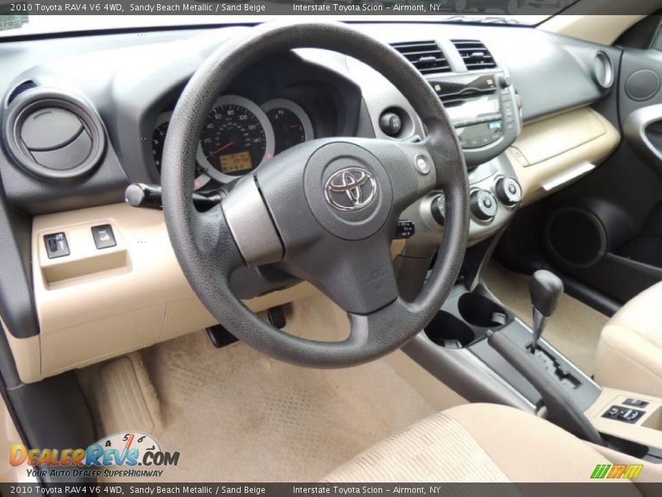 2010 Toyota RAV4 V6 4WD Sandy Beach Metallic / Sand Beige Photo #9