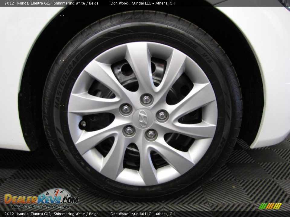 2012 Hyundai Elantra GLS Shimmering White / Beige Photo #26