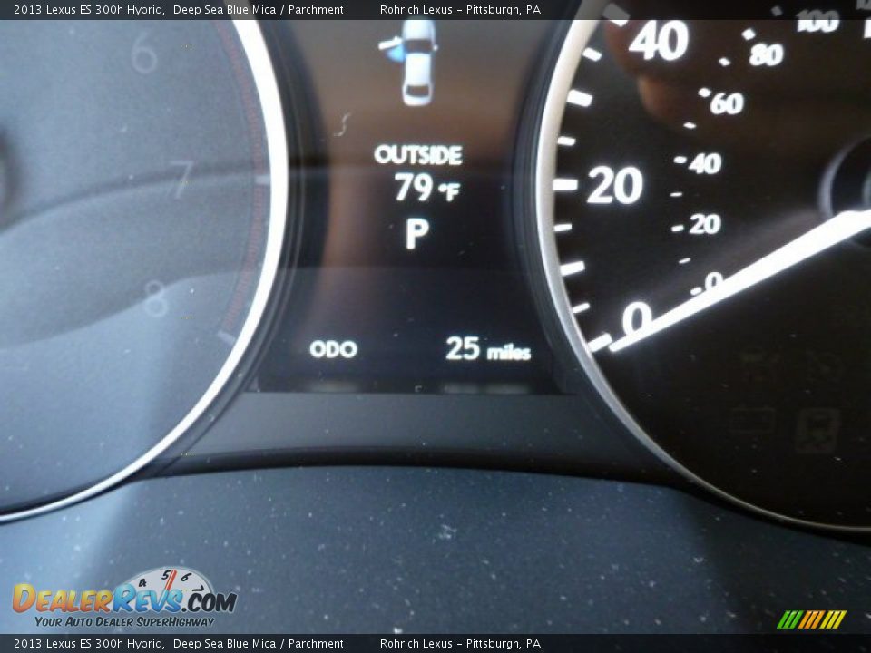 2013 Lexus ES 300h Hybrid Deep Sea Blue Mica / Parchment Photo #19