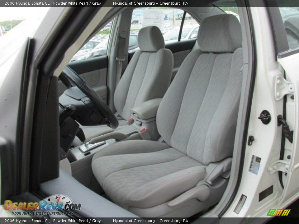 2006 Hyundai Sonata GL Powder White Pearl / Gray Photo #12