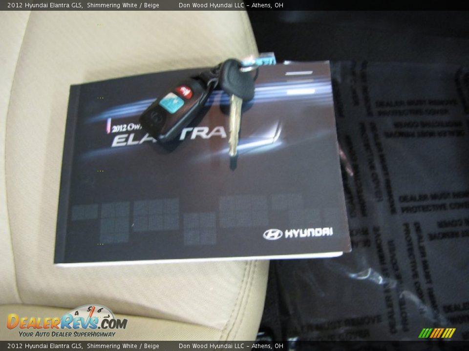 2012 Hyundai Elantra GLS Shimmering White / Beige Photo #27