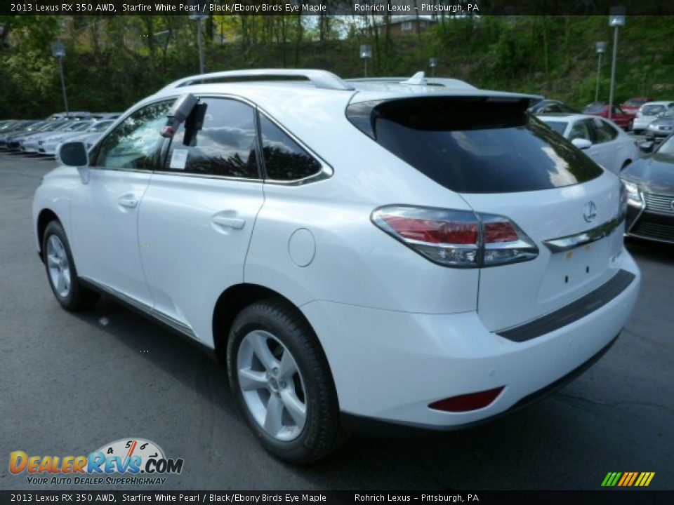 2013 Lexus RX 350 AWD Starfire White Pearl / Black/Ebony Birds Eye Maple Photo #2