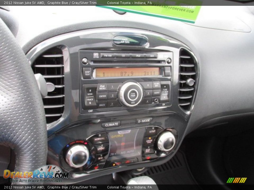 2012 Nissan Juke SV AWD Graphite Blue / Gray/Silver Trim Photo #14