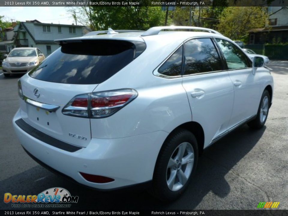 2013 Lexus RX 350 AWD Starfire White Pearl / Black/Ebony Birds Eye Maple Photo #4