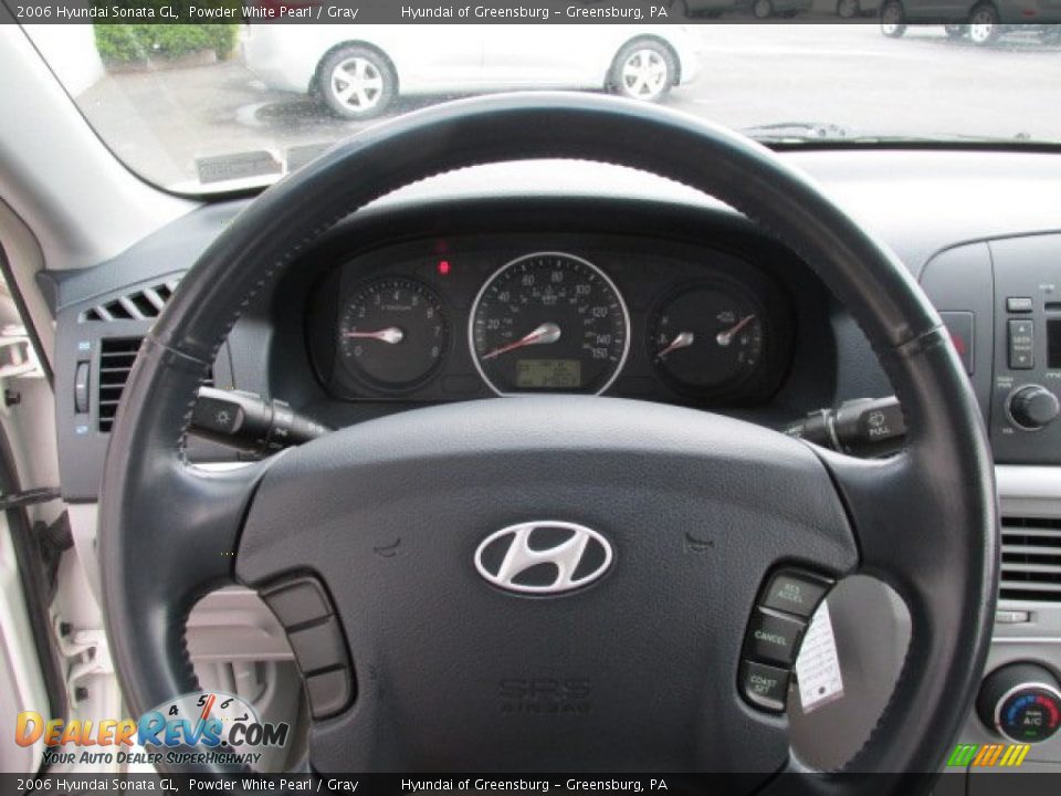 2006 Hyundai Sonata GL Powder White Pearl / Gray Photo #17