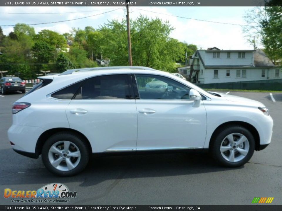 2013 Lexus RX 350 AWD Starfire White Pearl / Black/Ebony Birds Eye Maple Photo #5