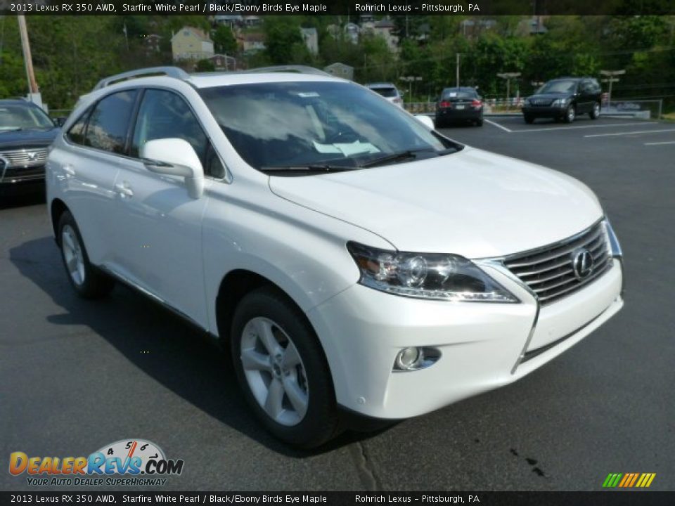 2013 Lexus RX 350 AWD Starfire White Pearl / Black/Ebony Birds Eye Maple Photo #6