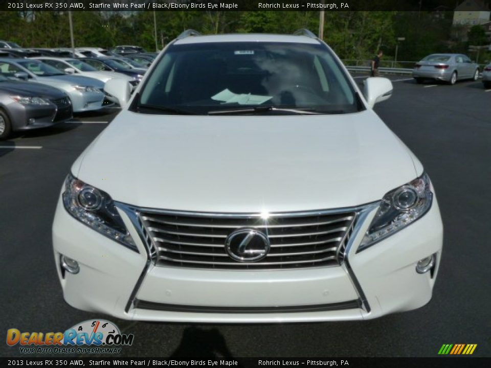 2013 Lexus RX 350 AWD Starfire White Pearl / Black/Ebony Birds Eye Maple Photo #7