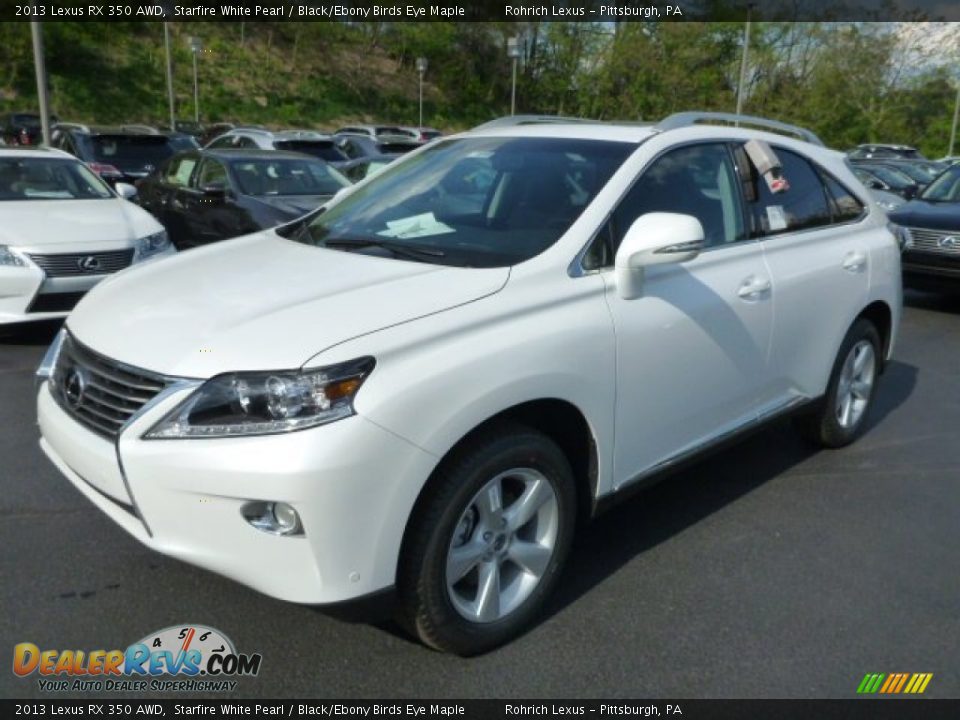 2013 Lexus RX 350 AWD Starfire White Pearl / Black/Ebony Birds Eye Maple Photo #8