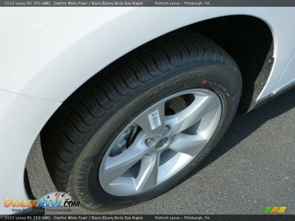 2013 Lexus RX 350 AWD Starfire White Pearl / Black/Ebony Birds Eye Maple Photo #9