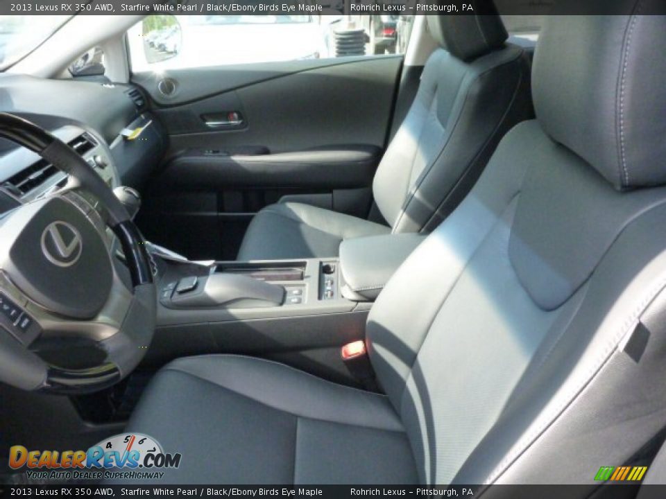 2013 Lexus RX 350 AWD Starfire White Pearl / Black/Ebony Birds Eye Maple Photo #10