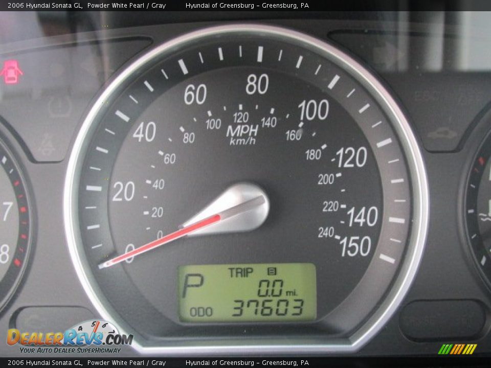 2006 Hyundai Sonata GL Powder White Pearl / Gray Photo #24