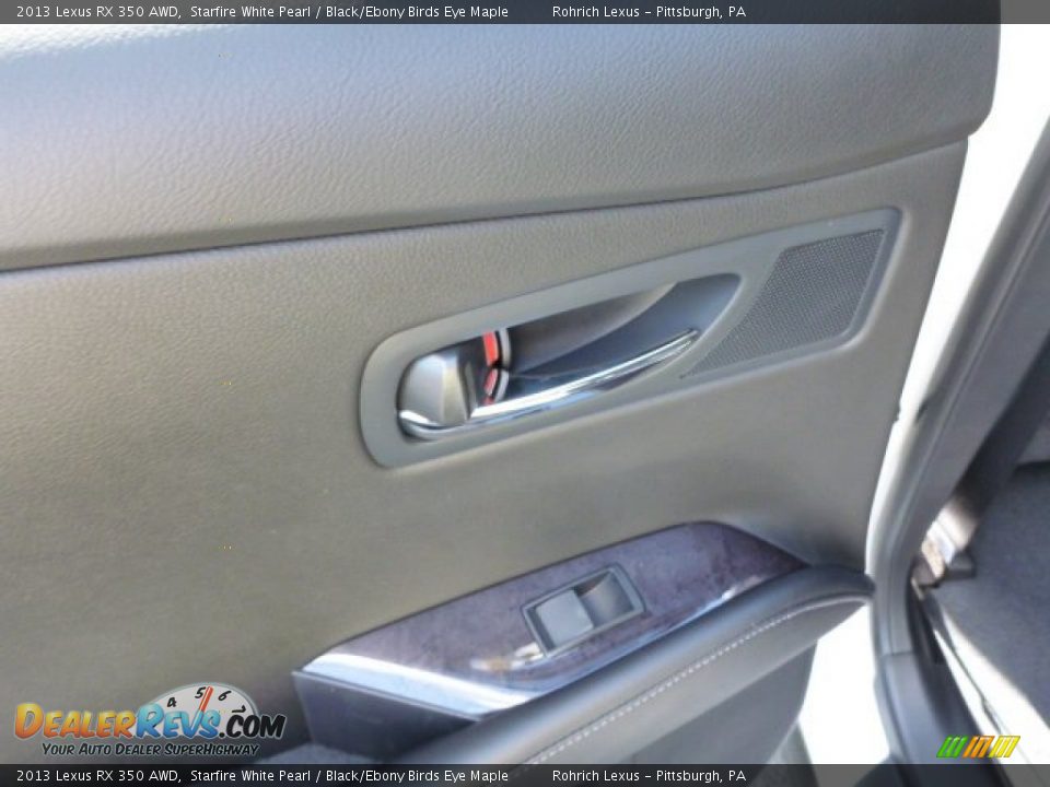2013 Lexus RX 350 AWD Starfire White Pearl / Black/Ebony Birds Eye Maple Photo #13