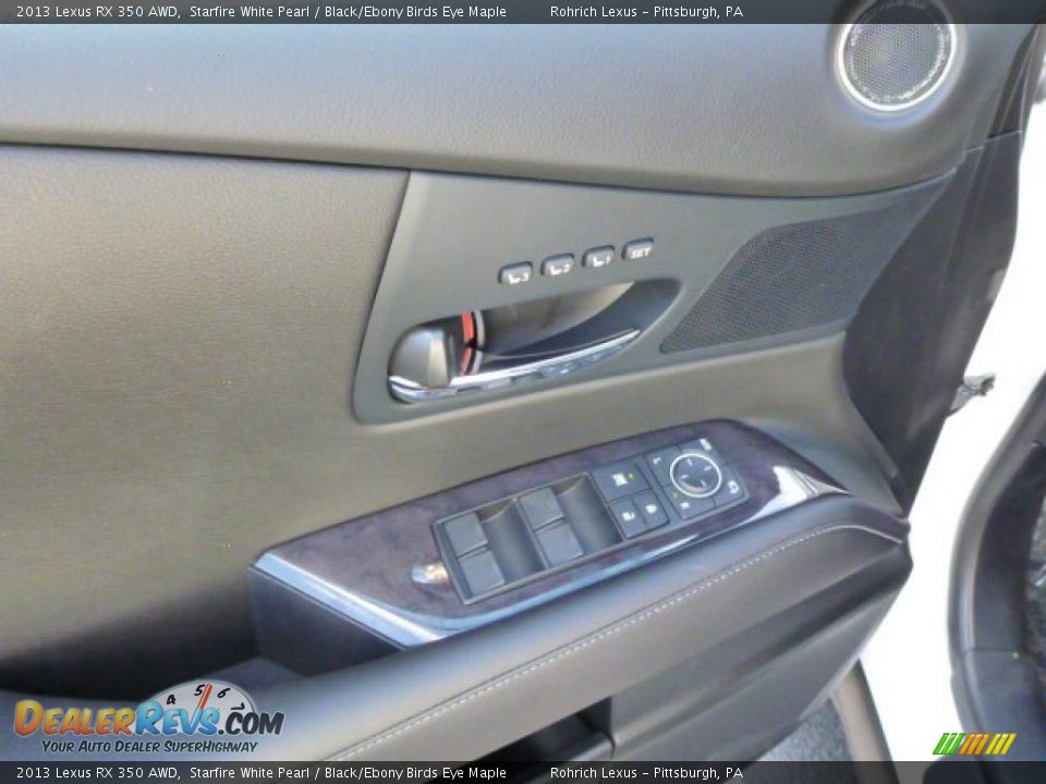 2013 Lexus RX 350 AWD Starfire White Pearl / Black/Ebony Birds Eye Maple Photo #14