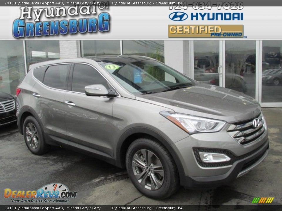 2013 Hyundai Santa Fe Sport AWD Mineral Gray / Gray Photo #1