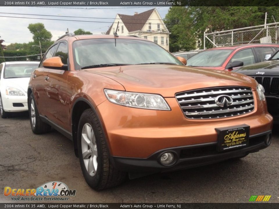 2004 Infiniti FX 35 AWD Liquid Copper Metallic / Brick/Black Photo #3