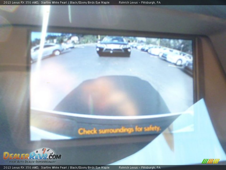 2013 Lexus RX 350 AWD Starfire White Pearl / Black/Ebony Birds Eye Maple Photo #17