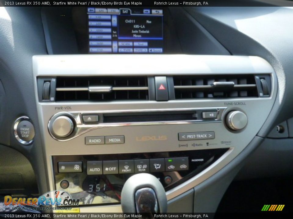 2013 Lexus RX 350 AWD Starfire White Pearl / Black/Ebony Birds Eye Maple Photo #18