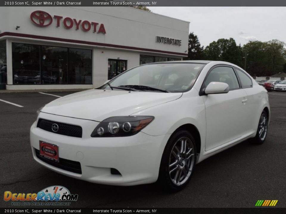 2010 Scion tC Super White / Dark Charcoal Photo #1