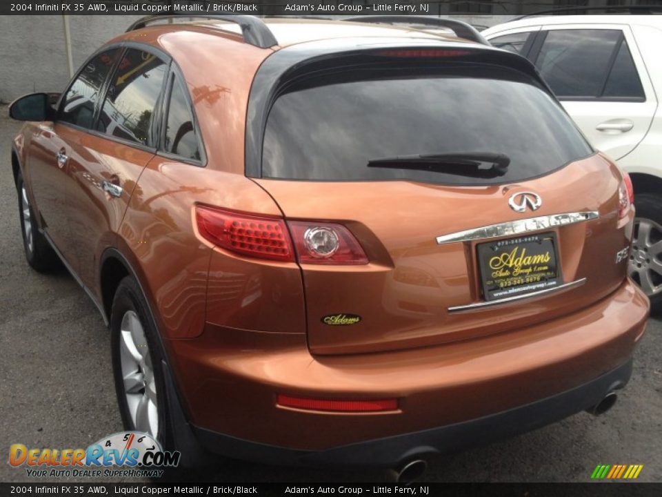 2004 Infiniti FX 35 AWD Liquid Copper Metallic / Brick/Black Photo #6