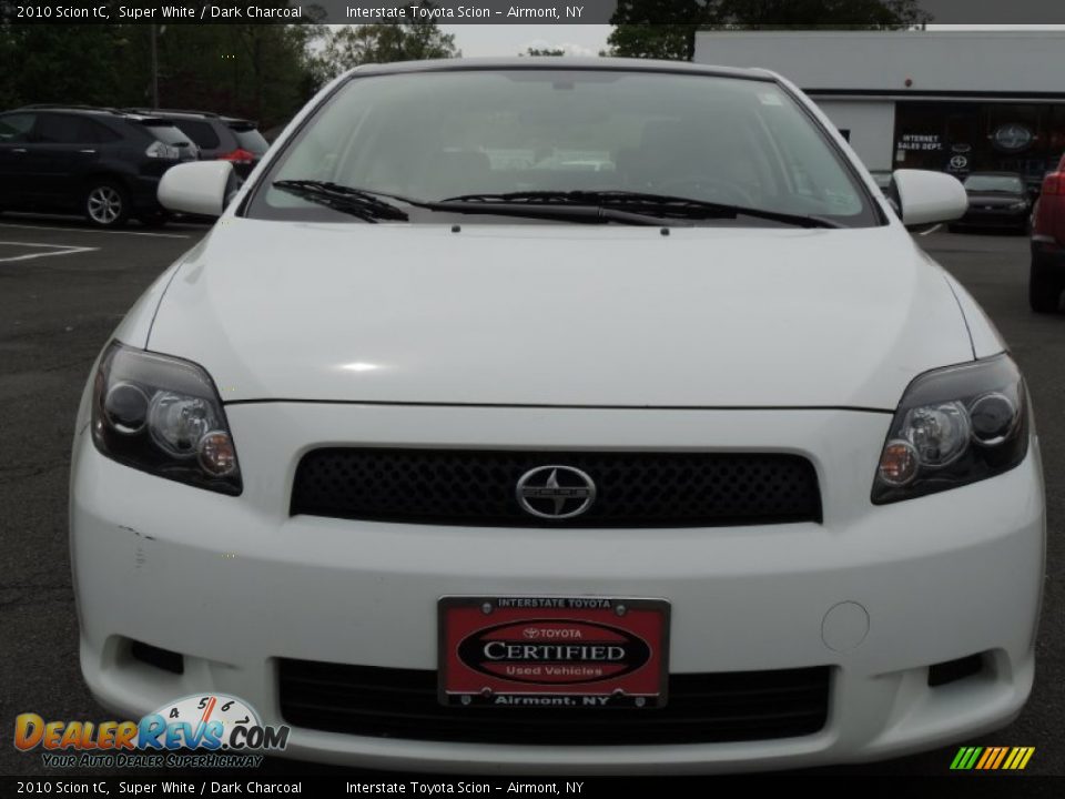 2010 Scion tC Super White / Dark Charcoal Photo #2
