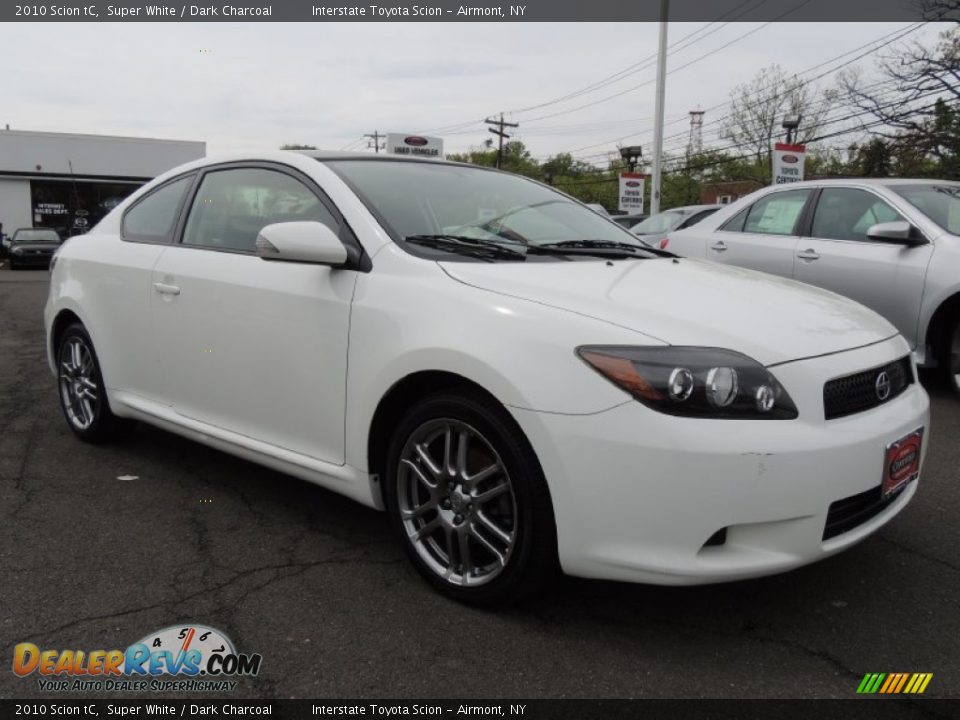 2010 Scion tC Super White / Dark Charcoal Photo #3