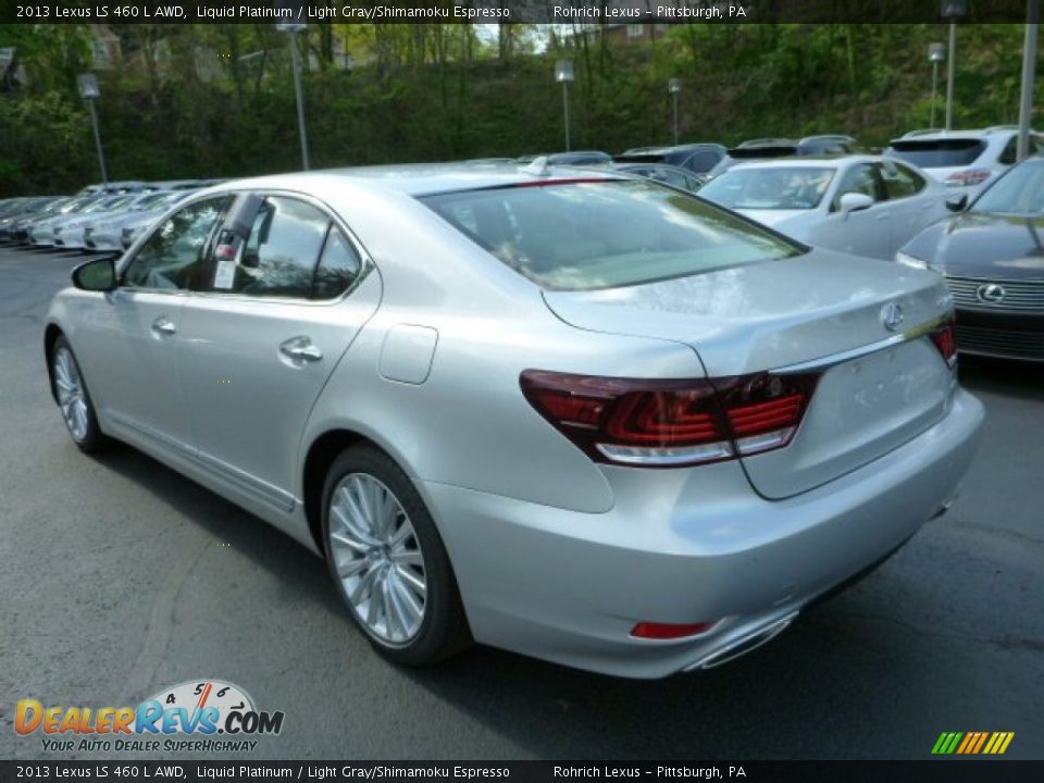 2013 Lexus LS 460 L AWD Liquid Platinum / Light Gray/Shimamoku Espresso Photo #2