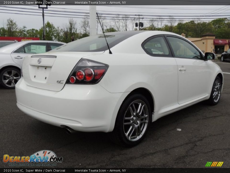 2010 Scion tC Super White / Dark Charcoal Photo #4