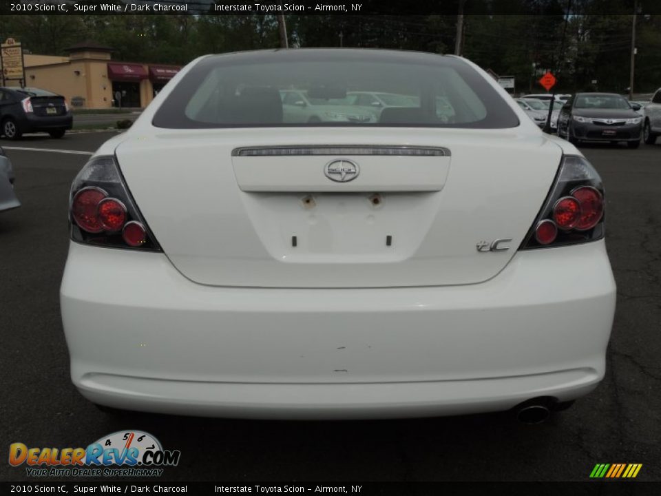 2010 Scion tC Super White / Dark Charcoal Photo #5