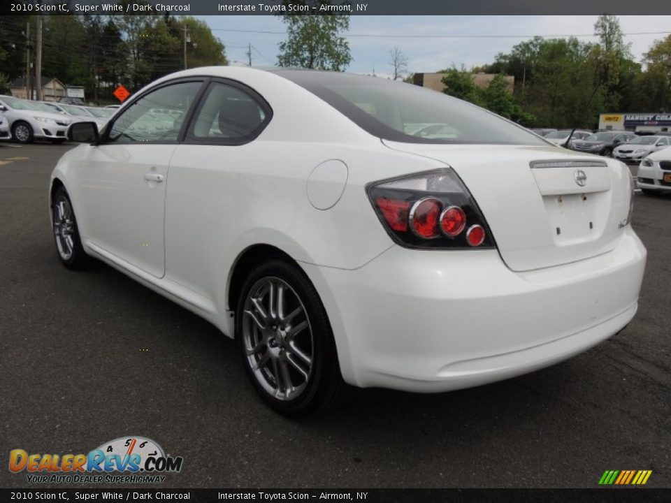 2010 Scion tC Super White / Dark Charcoal Photo #6
