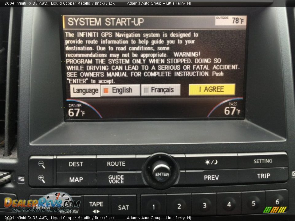 2004 Infiniti FX 35 AWD Liquid Copper Metallic / Brick/Black Photo #12